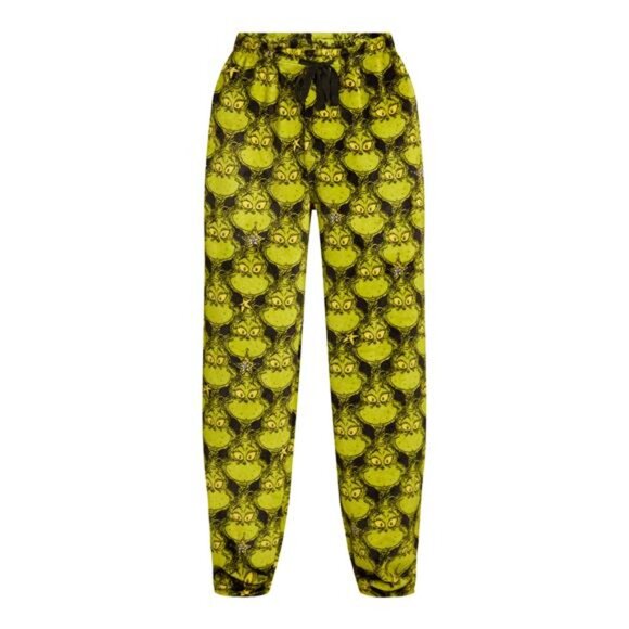 NWT Men's Dr. Seuss Grinch Fleece Sleep Pants, Pockets, Elastic Waist/Drawstring - Picture 4 of 5